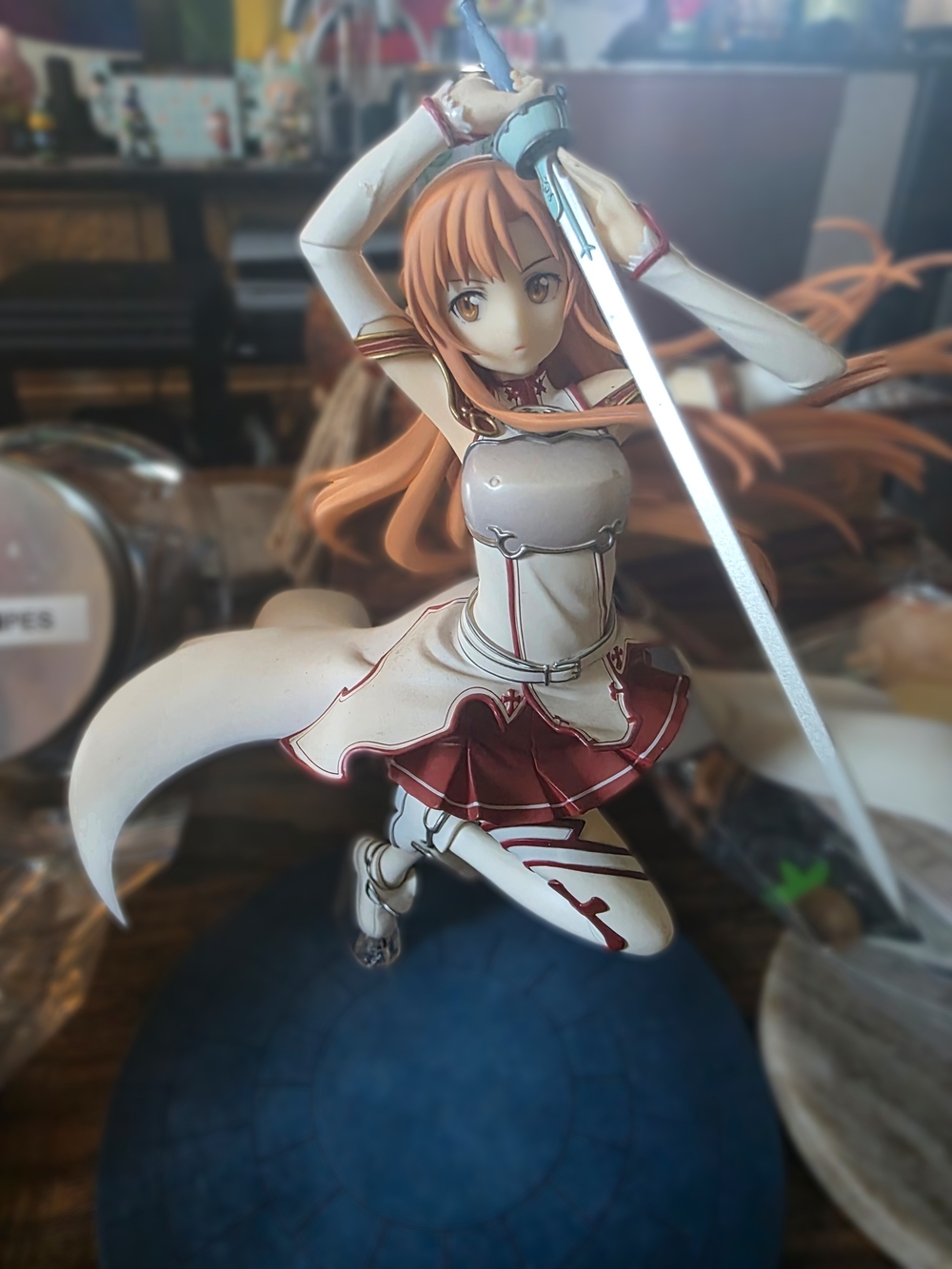 ( Authentic) Asuna Sword Art Online PVC Figure - White & Red Outfit. From Japan.